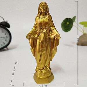 Gouden Jesus Standbeeld Madonna Beeldjes Virgin Mary Standbeelden Kerst Decoraties Voor Huis Kerstcadeau Ornamenten