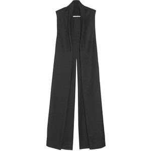 CHICEVER Herfst Plus Size Vest Voor Vrouwen Vrouwelijke Vest Terug Split Sexy Vest Zwarte Lange vrouwen Vest Mode kleding