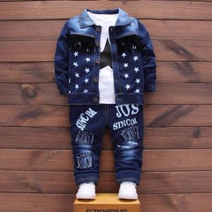 Lente Herfst Kinderen Mode Kleding Pak Baby Jongen Jas T-shirt Broek 3 Stks/sets Kid Infant Casual Kleding Peuter Trainingspak