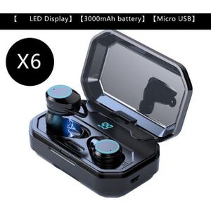 Tws G02 Bluetooth Oortelefoon V5.0 Draadloze Hoofdtelefoon 9D Stereo Muziek IPX7 Waterdichte Oordopjes Met 3300 Mah Lange Levensduur Batterij