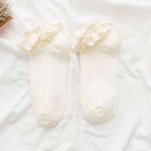 Leuke Ruffle Lolita Sokken Voor Vrouwen Harajuku Lace Stroken Katoenen Sokken Zoete Cosplay Kostuums Prinses Sokken Vrouwelijke Enkel Sox