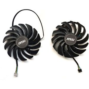 2 Stuks 95Mm PLD10010S12HH 4-Pin Dc 12V RTX3060 Gpu Videokaart Fans, geschikt Voor Msi Rtx 3070 3060 3060Ti Ventus 2X Oc Cooling
