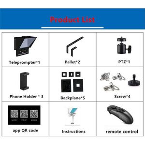 Mini Teleprompter Draagbare Inscriber Mobiele Teleprompter Artefact Video Met Afstandsbediening Voor Telefoon En Dslr Recordin