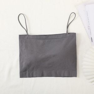 Crop Top Vrouwen Naadloze Basic Bandeau Top Streetwear Dames Tube Tops Elastische Zomer Gewatteerde Brallete Lingerie