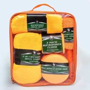 9 Stuk Wasstraat Cleaning Kit Wasstraat Levert Wasstraat Gereedschap Wasstraat Ingesteld Wasstraat Handschoenen Auto wassen Rag Auto Wassen Handdoek