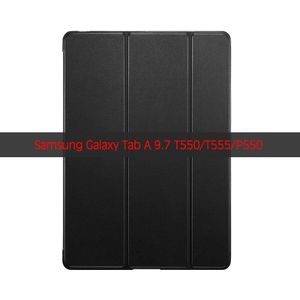 Tablet Case Voor Samsung Galaxy Tab Een 9.7 Inch SM-T550 SM-T555 P550 P555 9.7 ''Funda Pc Back Pu Lederen smart Cover Auto Sleep