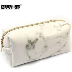 MAANGE Mode 1PCS Marmer Multifunctionele Portemonnee Doos Reizen Make-Up Cosmetische Bag Toilettas Etui Make Up borstels Bag