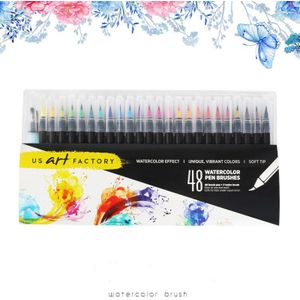 48Pcs Kleuren Art Marker Aquarel Borstel Pennen Voor Schoolbenodigdheden Briefpapier Tekening Kleuren Boeken Manga Kalligrafie