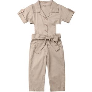 Lente Herfst Kinderen Peuter Kids Baby Meisjes Jumpsuit Overalls Korte Mouw Taille Camo Bib Broek Losse Jumpsuits