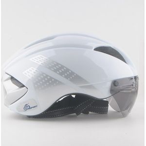 Krachtige Fietshelm Eps + Pc Een Stuk Ultralight Hoge Sterkte Veilig Casque Road Speed Bike Mtb Velo magnetische Lens