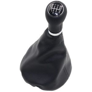 Chroom &amp; Lederen Auto Shift Pookknop Hendel Gaitor Boot Cover Voor Seat Ibiza 1996 1997 1998 1999 2000 2001