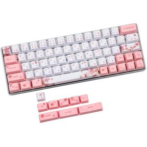 L21B OEM PBT Cherry Blossom Keycap Keyboard Keycaps Dye-Sublimation Korean Japanese