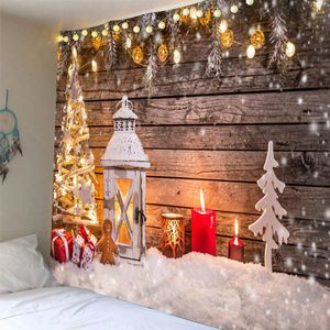 Kerst Festival Wandtapijten Voor Slaapkamer Polyester Deken Tafelkleed Wall Art Opknoping Voor Xmas Jaar Decoratie