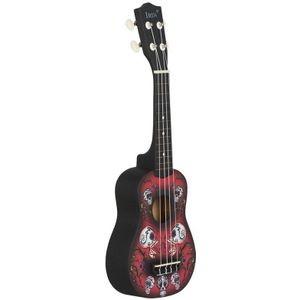 Irin 21 Inch Ukulele 4 Strings Hawaiian Sparren Basswood Body Soprano Taro Patroon Gitaar Met 21 Inch Ukulele Gitaar Tas