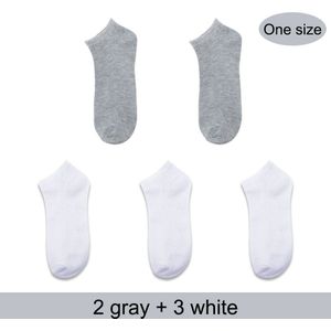 5 Pairs Sokken Vrouwen Leuke Wit Zwart Grijs Katoen Sok Vrouwelijke Koreaanse Stijl Sokken Voor Meisjes Ademende Sport vrouwen Sok