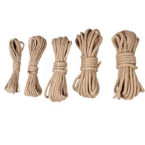 4Mm-12Mm Decoratieve Hennep Jute Ropediy Macrame Koord Handgemaakte Accessoires Fotowand Touw String Kleding Party Sleepboot van Oorlog Threads