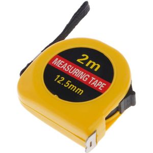 Multifunctionele Gele Case 2 Meter Mini Pocket Tape Liniaal Nauwkeurigheid 1Mm