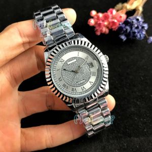 Vrouwen Horloges Luxe Mode Zilver Goud Ronde Diamant Roestvrij Stalen Band Quartz Horloge Vrouwelijke Klok Montre Femme Reloj