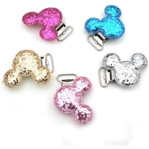 5 stks cartoon bling muis vormige Baby Fopspeen Clips Metalen Houders Kinderen Voeden babyfopspeen clip EA383