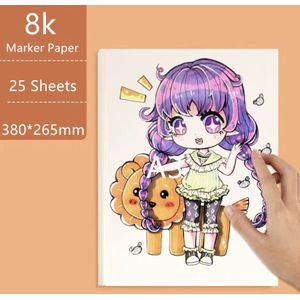 A4 8K A3 4K 25 Vellen Professionele Marker Papier Voor Tekening Transfer Draagbare Comic Manuscript Papier Schetsboek Voor student