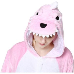 Winter Roze Flanellen Pyjama Sets Vrouwen Een Stuk Nachtkleding Cosplay Dinosaur Kigurumi Voor Volwassenen Pyjama Femme Stitch Hooded Onesie