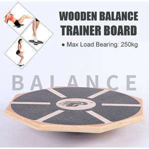 Achthoekige Houten Balance Trainer Board Antislip Sport Yoga Fitness Tool Twist Board Workout Balans Training Volwassen Kinderen