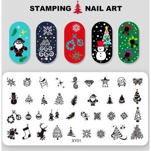 Kerst Designs Nail Stempelen Platen Dreamcatcher Sneeuwvlokken Postzegels Stencils Manicure Nail Art Gel Polish Gereedschappen TRXY01-08