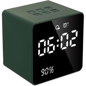 Draadloze Fm Radio Bluetooth Speaker Led Wekker Aux Tf Usb Muziekspeler Multifunctionele Portble Ingebouwde Microfoon Luidspreker