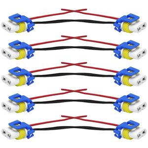 JGAUT Vervanging Koplamp Reparatie H4 H7 9005 HB3 9006 HB4 Draad voor Lamp Houder vrouwelijke Connector Keramiek
