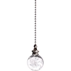 Crystal Bubble Bal Plafond Venster Opknoping Suncatcher Met Zilveren Ketting Licht Koord Fan Pull Handvat Bal Hanger
