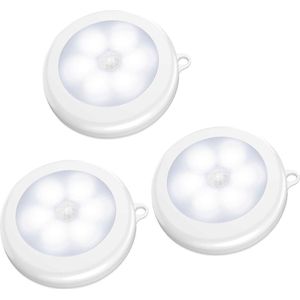 LED Noodverlichting Licht PIR Motion Sensor 6 LEDs Night Lights Wandlamp voor Garderobe Kast Kast Trappen Keuken Verlichting