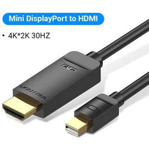 Interventie Mini Displayport Naar Hdmi Kabel 4K Thunderbolt Naar Hdmi Kabel Voor Macbook Air Pro Oppervlak Monitor Projector Mini dp Naar Hd