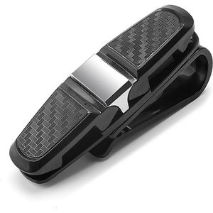 Carbon Fiber Spektakel Frame Auto Bril Double-Ended Clip Ingebouwde Spons 360 Graden Rotatie NJ88