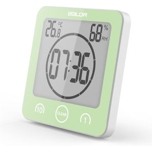 Lcd Digitale Waterdichte Voor Water Spatten Badkamer Wandklok Douche Klokken Timer Temperatuur Vochtigheid Keuken Wassen Kamer Timers