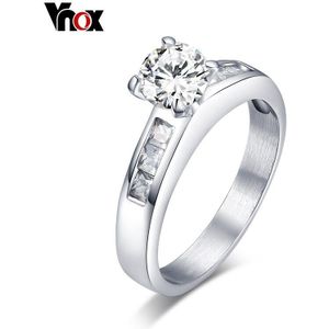 Vnox Vrouwen Engagement Ring Cz Steen Belofte Ringen Voor Vrouwen Bruids Sieraden