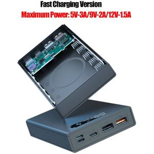 Afneembare QC3.0 Pd Quick Charge Lcd-scherm Diy 5X18650 Batterij Case Power Bank Shell Zonder Batterij Powerbank Protector