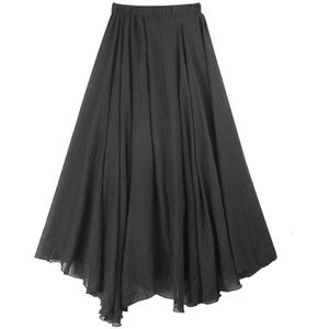 [Eam] Hoge Elastische Taille Zwarte Asymmetrische Split Lange Half-Body Rok Vrouwen Mode Tij Lente Herfst 19A-a539