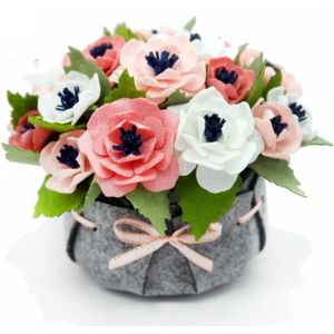 Vilt Bloemen Decoratie Gratis Snijden Diy Materiaal Pakket Handgemaakte Bloemen Gemaakt Van Vilt Voor En Woondecoratie