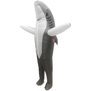 Halloween Kostuum Volwassen Unisex Shark Opblaasbare Kostuum Cartoon Pop Cosplay Stage Performance Rekwisieten