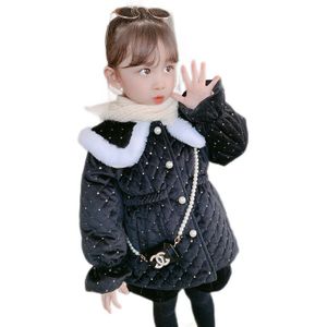 Winter Meisjes Jongens Dikke Warme Parka Baby Kids Kinderen Fleece Jasje Bovenkleding 90-130 Cm In Een Lange jas Katoen Gevoerde Jacke