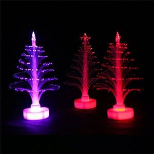 1/2/3/4Pcs Led Fiber Optic Night Light Kleurrijke Veranderende Lamp Multi-color Kerst boom Ster Decoratie