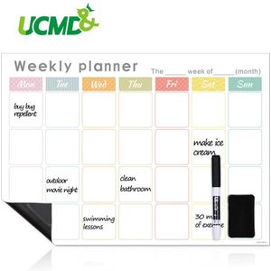 Koelkast Magnetische Kalender Wekelijkse Maandelijkse Planner Uitwisbare Tijdschema Agenda Koelkast Sticker Bericht Organizer Whiteboard
