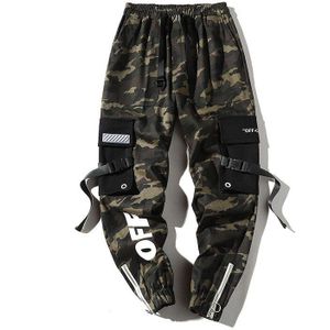 Katoenen Cargo Broek Broek Broek Streetwear haren stijl hip-hop dance broek Elastische Taille Harem Broek Mannen Camouflage Joggers