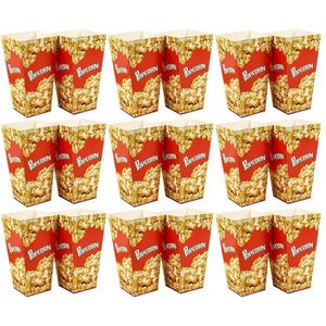 100 Pcs Papier Popcorn Doos Draagbare Snack Voedsel Candy Box Case Popcorn Opslag Container Voor Thuis Winkel