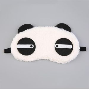 1Pc Zwarte Cartoon Panda Ontspannen Ijs Of Warm Kompres Slaapmasker Masker Bandage Op Ogen Voor Slapen Slaapmasker