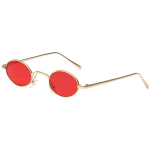 SPLOV Vintage Ovale Steampunk Zonnebril Mannen Vrouwen Kleine Metalen Zonnebril Retro Rijden Bril Oculos De Sol