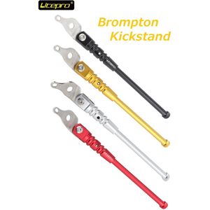 Litepro Vouwfiets Deel 349 Brompton Kickstand Aluminium Kick Stand Zwart Rood Goud Zilver