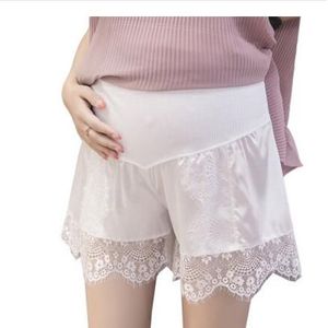 Zomer Elastische kant Taille Zorg Buik Moederschap Shorts Katoen Linnen Snoep Kleur Broek Voor Zwangere Vrouwen Plus Size Shorts M-2XL