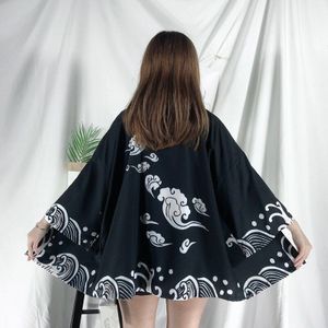 Kimono Vest Japanse Japan Strand Kimono Shirt Femme Traditionele Japanse Kimono Traditionele Robe Dames Dragon KK097