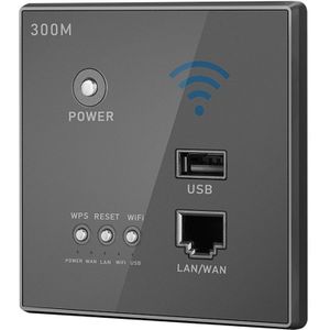 300Mbps In-Muur Draadloze Router Ap Access Point Wifi Router Lan Network Switch Wifi Ap Router Met Wps encryptie Usb Socket